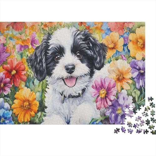 Hund Puzzle GKunsten Lernspiel 1000-teilige Stressabbau-Spielzeug Holzpuzzles PuzzlePädagogisches Für Erwachsene Und Kinder Ab 14 Jahren 1000pcs (75x50cm) von TJLROUVNK