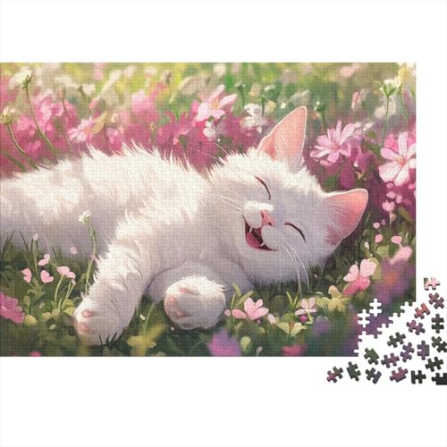 Katzen Puzzle GKunsten Lernspiel 1000 PCS Stressabbau-Spielzeug Holzpuzzles PuzzlePädagogisches Für Erwachsene 1000pcs (75x50cm) von TJLROUVNK