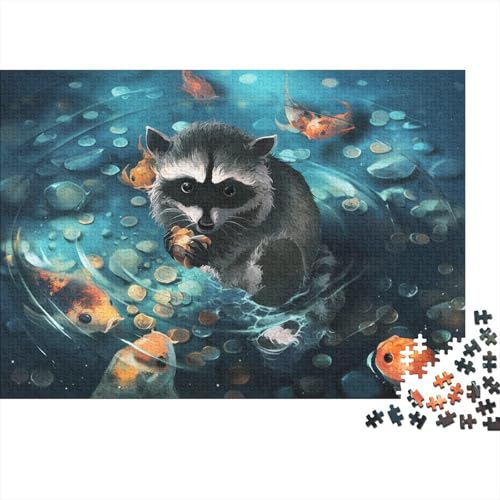 Kleine Pandas Puzzle Fisch Lernspiel 1000 Teile Stressabbau-Spielzeug Holzpuzzles PuzzlePädagogisches Für Erwachsene 1000pcs (75x50cm) von TJLROUVNK