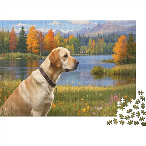 Labrador Puzzle Seeufer Lernspiel 1000 PCS Stressabbau-Spielzeug Holzpuzzles PuzzlePädagogisches Für Erwachsene Und Kinder Ab 14 Jahren 1000pcs (75x50cm) von TJLROUVNK