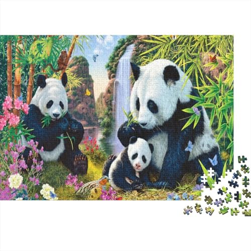 Pandas Puzzle Bambus Buntes Legespiel 1000 Teile Stressabbau-Spielzeug Holzpuzzles PuzzlePädagogisches Für Erwachsene Und Kinder Ab 14 Jahren 1000pcs (75x50cm) von TJLROUVNK