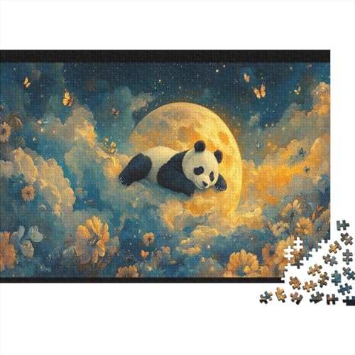 Pandas Puzzle Ölgemälde Style Lernspiel 1000 Teile Herausforderungsspielzeug Holzpuzzles PuzzlePädagogisches Für Erwachsene 1000pcs (75x50cm) von TJLROUVNK