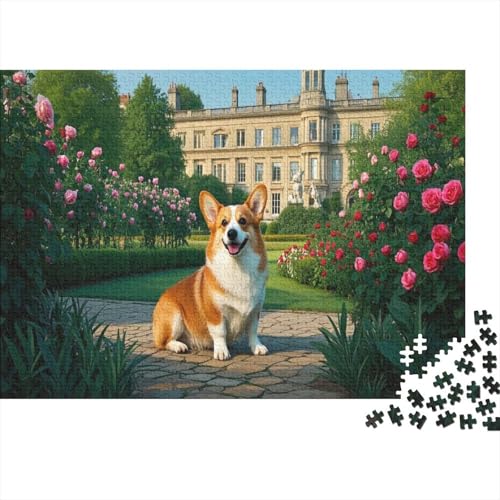 Pembroke Welsh Corgi Puzzle Gutshaus Lernspiel 1000 Teile Herausforderungsspielzeug Holzpuzzles PuzzlePädagogisches Für Erwachsene 1000pcs (75x50cm) von TJLROUVNK