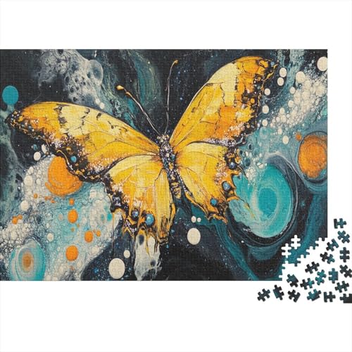 Schmetterling Puzzle abstrakte Malerei Lernspiel 1000 Teile Geschicklichkeitsspiel Holzpuzzles PuzzlePädagogisches Für Die Ganze Familie 1000pcs (75x50cm) von TJLROUVNK