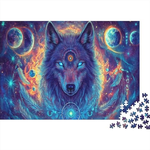 Wolf Puzzle Wildtiere Lernspiel 1000 PCS Geschicklichkeitsspiel Holzpuzzles PuzzlePädagogisches Für Erwachsene Und Kinder Ab 14 Jahren 1000pcs (75x50cm) von TJLROUVNK