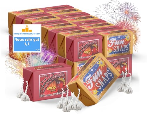 TK Gruppe Timo Klingler 500x Knallerbsen Happysparks® - Fun Snaps Silvester wie Knallteufel Knaller für Jugendlichen & Kinder von TK Gruppe Timo Klingler