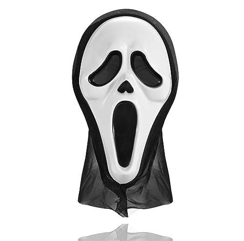 TK Gruppe Timo Klingler Kostümheld® Scream Maske Ghostmaske für Herren & Damen als Kostüm für Halloween - Ghostface Horror Verkleidung von TK Gruppe Timo Klingler