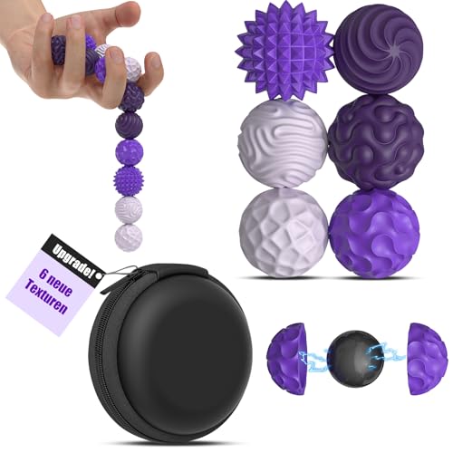 6 Stück Magnetische Fidget Toys, Stressball Magnetische Kugeln Magnetkugeln, Anti Stress Fidget Ball Magnet Stressbälle Sensorik Bälle Autismus & ADHS Hilfsmittel für Erwachsene Stressabbau (Lila) 6 Stück Magnetische Fidget Toys, Stressball Magnetische Kugeln Magnetkugeln, Anti Stress Fidget Ball Magnet Stressbälle Sensorik Bälle Autismus & ADHS Hilfsmittel für Erwachsene Stressabbau (Lila) von TLDNZXY