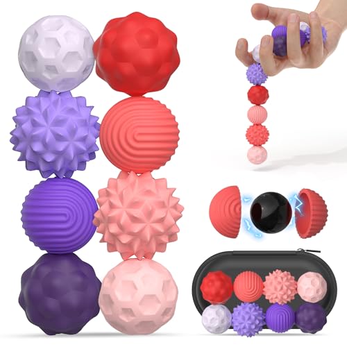 Magnetische Sensorik Bälle, Magnetische Stressbälle Magnetkugeln Stressball aus Silikon, Sensorik Spielzeug mit Multi-Textur, Fidget Bälle Magnetspiele Anti-Stress Spielzeug für Erwachsene Kinder Magnetische Sensorik Bälle, Magnetische Stressbälle Magnetkugeln Stressball aus Silikon, Sensorik Spielzeug mit Multi-Textur, Fidget Bälle Magnetspiele Anti-Stress Spielzeug für Erwachsene Kinder von TLDNZXY