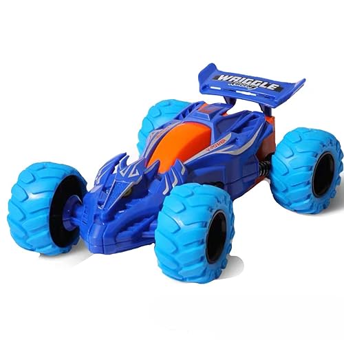 TLHWIN Reibung Trägheit Stunt Twist Lenkung Offroad Spielzeug Fahrzeug, Baby Crash Resistant Auto, Kinder Spielzeug Auto Geburtstag für Jungen Mädchen (Blau) von TLHWIN