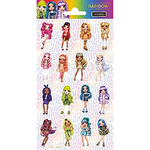 Rainbow High Glitzer-Aufkleber, 10 x 20 cm von TM Essentials