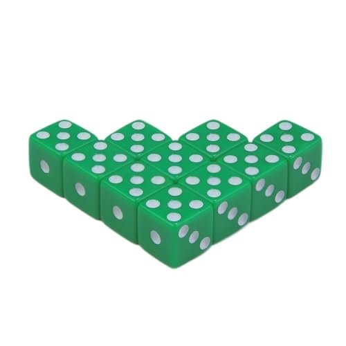 TMAOZW Würfelset 40 PCS Würfel Würfel Spiel 16mm D6 RPG DIY Sechsseitig Geeignet for Würfel Spiel Party Haus Party Abendessen farbige Würfel(Green) von TMAOZW