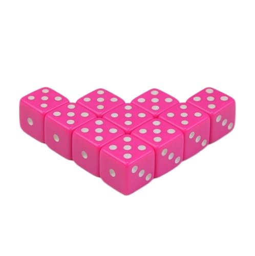 TMAOZW Würfelset 40 PCS Würfel Würfel Spiel 16mm D6 RPG DIY Sechsseitig Geeignet for Würfel Spiel Party Haus Party Abendessen farbige Würfel(Pink) von TMAOZW