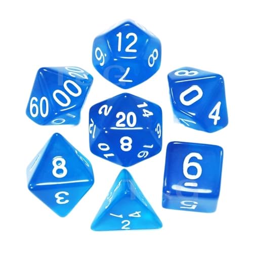 TMAOZW Würfelset 7-teiliges Würfelset, polyedrisch, D4, D6, D8, D10, D10%, D12, D20, buntes Zubehör, geeignet for Würfel, Spielpartys, Hauspartys, Abendessen farbige Würfel(18) von TMAOZW