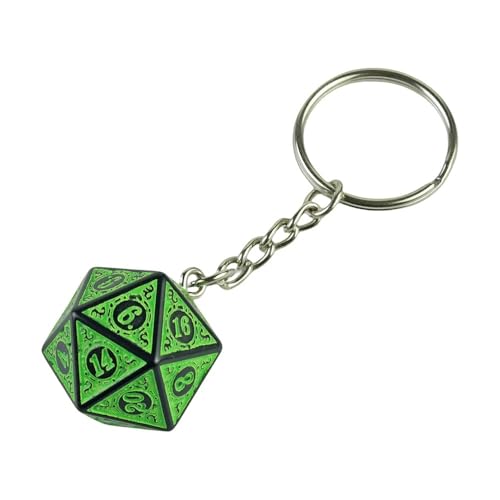 TMAOZW Würfelset Großer Würfel, schwarzer D20-Spielwürfel-Schlüsselanhänger, geeignet for Clubparty-DIY-Brettspielzubehör farbige Würfel(Light Green) von TMAOZW