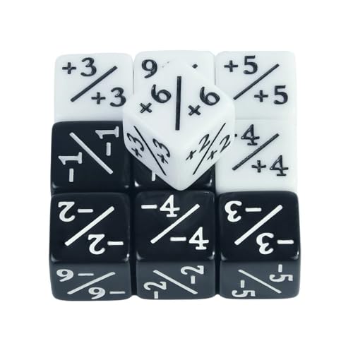 TMAOZW Würfelset Würfel 10-teiliges sechsseitiges Würfelset D6 Zähler Geeignet for Brettspiele Partys Mathematik Großwürfel farbige Würfel(A09) von TMAOZW