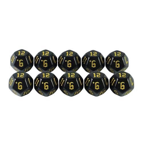 Würfelset Würfel 10er Set Polyedrische D12 Mehrseitige Würfel DND Spiele Party Brettspiel Geeignet for Brettspiel Tischspiel farbige Würfel(B02) von TMAOZW