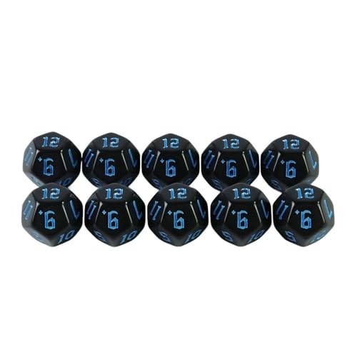 TMAOZW Würfelset Würfel 10er Set Polyedrische D12 Mehrseitige Würfel DND Spiele Party Brettspiel Geeignet for Brettspiel Tischspiel farbige Würfel(B03) von TMAOZW