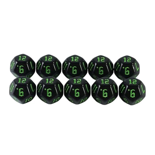 Würfelset Würfel 10er Set Polyedrische D12 Mehrseitige Würfel DND Spiele Party Brettspiel Geeignet for Brettspiel Tischspiel farbige Würfel(B04) von TMAOZW