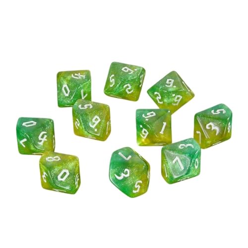 TMAOZW Würfelset Würfel 40 Stück D10 Rollenspiele Würfel Rolle DND D10 Würfel gemischte Farben Glitzereffekt geeignet for Brettspiele Würfel Spiel Party Party farbige Würfel(01) von TMAOZW