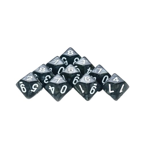 TMAOZW Würfelset Würfel D10 Polyedrische Seitenwürfel DND Spiele Party Brettspiel Geeignet for Brettspiele Würfel Spiel Party Party farbige Würfel(A06) von TMAOZW