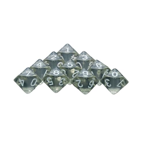 Würfelset Würfel D10 Polyedrische Seitenwürfel DND Spiele Party Brettspiel Geeignet for Brettspiele Würfel Spiel Party Party farbige Würfel(B10) von TMAOZW