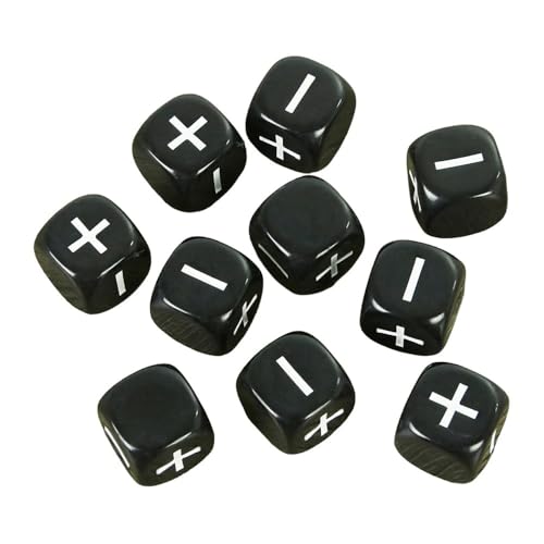 TMAOZW Würfelset Würfel undurchsichtig schwarz weiß 50 Stück 16 mm Brettspielzubehör geeignet for Brettspiele Partys Mathematik Massenwürfel farbige Würfel(Black) von TMAOZW