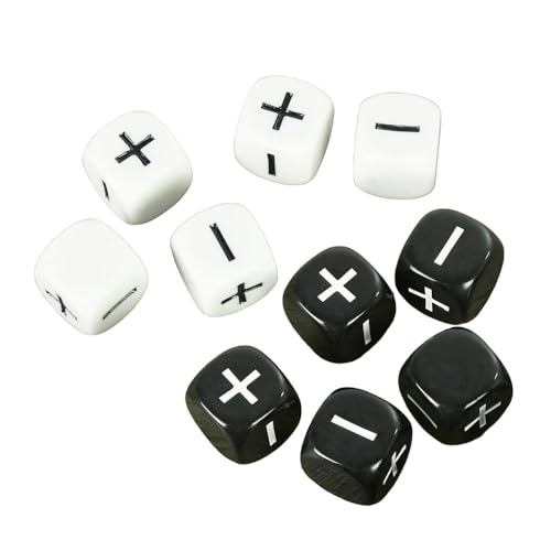 TMAOZW Würfelset Würfel undurchsichtig schwarz weiß 50 Stück 16 mm Brettspielzubehör geeignet for Brettspiele Partys Mathematik Massenwürfel farbige Würfel(White and Black) von TMAOZW