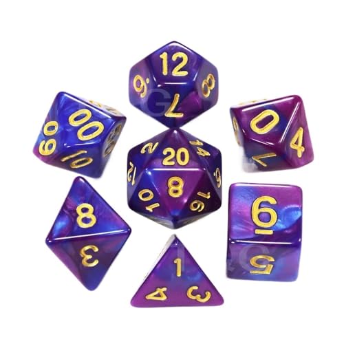 TMAOZW Würfelset Würfelset mit 20, D4, D20, Brettspiel, geeignet for Brettspiele, Würfel, Spiel, Party, Party farbige Würfel(17) von TMAOZW