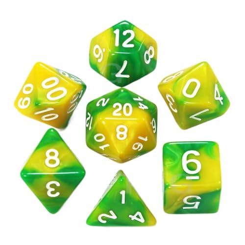 TMAOZW Würfelset Würfelset mit 20, D4, D20, Brettspiel, geeignet for Brettspiele, Würfel, Spiel, Party, Party farbige Würfel(18) von TMAOZW