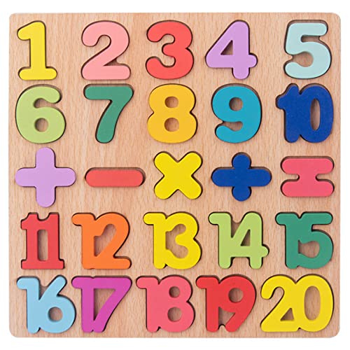 Holzpuzzles,Holzpuzzles 123 Mathematik Aufklärung Holzpuzzle Klein Holzpuzzle Spielzeug Geeignet Für 4 5 6 7 Jahr Kinder Pädagogisches Spielzeug Geschenk von TMRBBesty