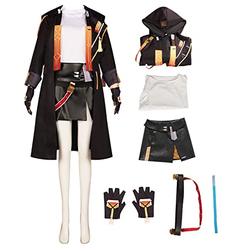 TMSREBU Honkai Star Rail Trailblazer Cosplay Kostüm 7. März Outfit Uniform Halloween Komplettes Set (W,KTZ,L von TMSREBU