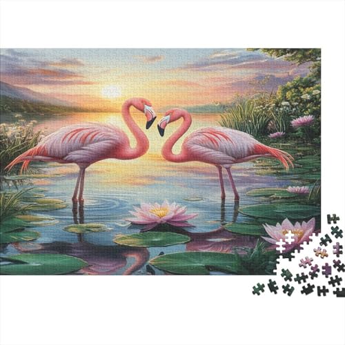 Flamingo Puzzle 1000 Teile Puzzle Für Erwachsene Und Kinder Ab 14 Jahren Puzzel 1000pcs (75x50cm) von TNSGHAVED