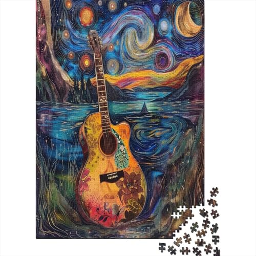 Gitarre Puzzle 1000 Teile,Puzzle Für Erwachsene, Impossible Puzzle,Puzzle 1000 Puzzle Home DekoRatteion Puzzle,Erwachsenenpuzzle Puzzel 1000pcs (75x50cm) von TNSGHAVED