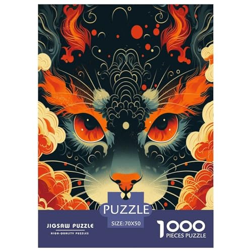 Katze Puzzle 1000-teilige Schwer Puzzle Spielzeug Lernspiel Impossible Herausforderungsspielzeug Für Erwachsene Kinder 70x50cm/1000pcs Katze Puzzle 1000-teilige Schwer Puzzle Spielzeug Lernspiel Impossible Herausforderungsspielzeug Für Erwachsene Kinder 70x50cm/1000pcs von TNSGHAVED