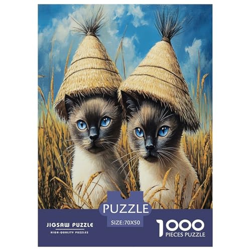 Siamese Kätzchen Puzzle 1000 Teile Schwer Puzzle Spielzeug Pädagogisches Spiel Impossible Herausforderungsspielzeug Für Erwachsene Und Kinder Ab 14 Jahren 70x50cm/1000pcs Siamese Kätzchen Puzzle 1000 Teile Schwer Puzzle Spielzeug Pädagogisches Spiel Impossible Herausforderungsspielzeug Für Erwachsene Und Kinder Ab 14 Jahren 70x50cm/1000pcs von TNSGHAVED