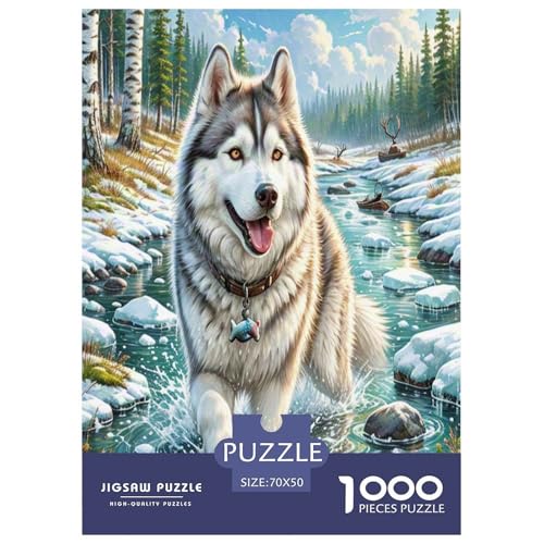 Sibirischer Husky Puzzles 1000 Teile Schwer Puzzle Spielzeug Pädagogisches Spiel Impossible Herausforderung Spielzeug Für Erwachsene Und Kinder Ab 12 Jahren 70x50cm/1000pcs Sibirischer Husky Puzzles 1000 Teile Schwer Puzzle Spielzeug Pädagogisches Spiel Impossible Herausforderung Spielzeug Für Erwachsene Und Kinder Ab 12 Jahren 70x50cm/1000pcs von TNSGHAVED