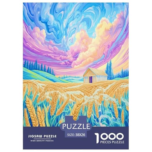 Weizenfeld Puzzle 1000-teilige Schwer Puzzle Spielzeug Pädagogisches Spiel Impossible Herausforderungsspielzeug Für Erwachsene Kinder 38x26cm/1000pcs Weizenfeld Puzzle 1000-teilige Schwer Puzzle Spielzeug Pädagogisches Spiel Impossible Herausforderungsspielzeug Für Erwachsene Kinder 38x26cm/1000pcs von TNSGHAVED