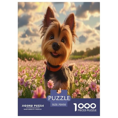 Yorkshire Terrier Puzzles 1000 Teile Schwer Puzzle Spielzeug Lernspiel Impossible Herausforderung Spielzeug Für Erwachsene Kinder 70x50cm/1000pcs Yorkshire Terrier Puzzles 1000 Teile Schwer Puzzle Spielzeug Lernspiel Impossible Herausforderung Spielzeug Für Erwachsene Kinder 70x50cm/1000pcs von TNSGHAVED