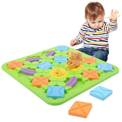 Logik Puzzle Labyrinth Brettspiele, Logik Puzzle Labyrinth Strecke Brettspiele Logische Straße Builder Puzzle-Spiel Straßenbau Labyrinth, Logischer Straßenbauer Builder Kinderspiele für Kinder von TNSLAND