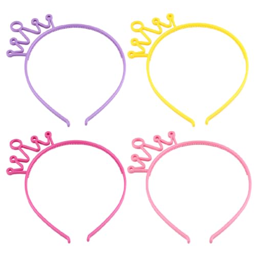 TNSRAY 4 Stück Crown Stirnband Kinder Prinzessin Haarband Kinderprinzessin Tiara Krone für Die Rollenspielkollektion für Mädchen und Partyzubehör zum Anziehen Haarreif, Prinzessin Headwear von TNSRAY