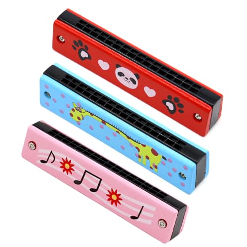 TNSRAY Mundharmonika Kinder, 3 Stück Mundharmonika, Mundharmonika Kinder, 16 für Anfänger Profis Spielzeug Geschenke, Children's Harmonica Mundharmonika Kinder Harmonica Toy AnfäNger von TNSRAY