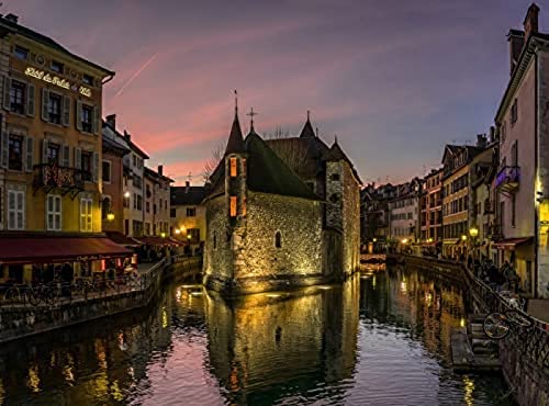 1000-teiliges Puzzle „Annecy Town“, Puzzle für Erwachsene und Teenager, Puzzle für Kinder, Denksport-Puzzle für Kinder, Lernspiele, Geschenk, 50 x 70 cm von TNTEVX