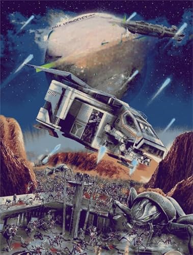 1000-teiliges Puzzle Actionfilm Starships Troopers Poster für Erwachsene und Familien, Lernspielzeug 38 x 52 cm von TNTEVX