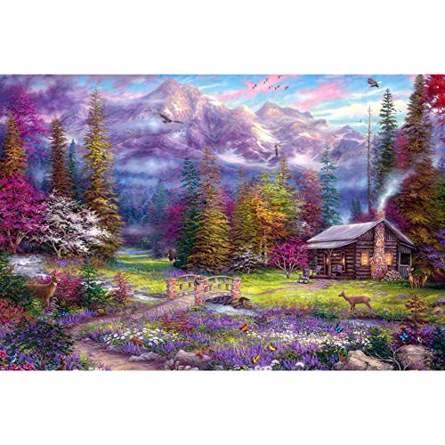 1000-teiliges Puzzle für Erwachsene, Puzzle-Sets für die Familie, Puzzle-Rollmatte für Kinder zur Denksportaufgabe, Idyllische Landschaftsansicht, 50 x 70 cm von TNTEVX