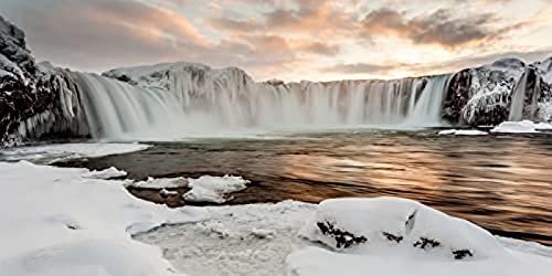 1000-teiliges Puzzle für Erwachsene, Winter-Wasserfall, Denksport-Puzzle für Kinder, Lernspiele, für Geburtstag, Erntedankfest, 50 x 70 cm von TNTEVX