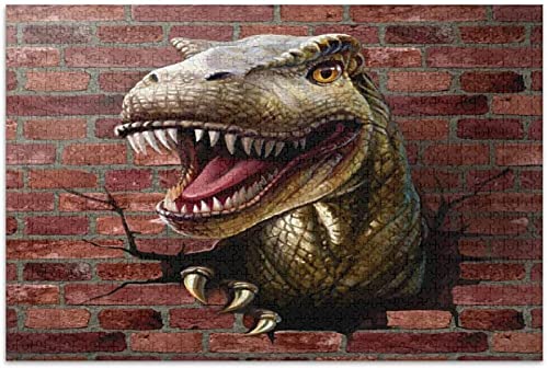 1000-teiliges Puzzle für Erwachsene und Kinder, Tier-Dinosaurier-Puzzle, Lernspiele, Heimdekoration, 38 x 52 cm von TNTEVX