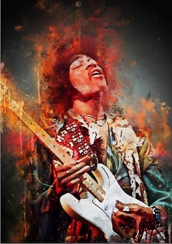 1000-teiliges Vintage-Poster mit dem Sänger und Gitarristen Jim Hendrix für Erwachsene und Familien, Lernspielzeug, Gt102Zw, 38 x 52 cm von TNTEVX