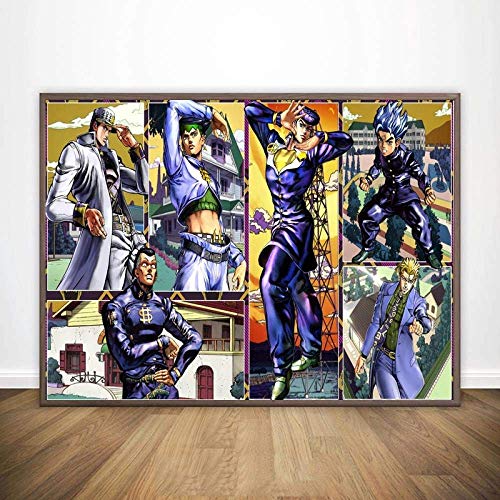 Bizarre Abenteuer-Puzzles, Anime-Kunst-Ölgemälde für Erwachsene, 1000-teiliges Papierpuzzle, Spiele für Kinder, Erwachsene, Kinder und Teenager, 26 x 38 cm von TNTEVX