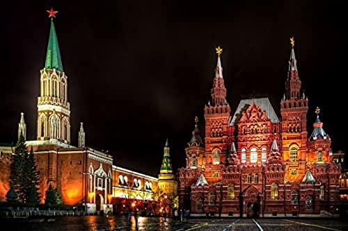 Jigsaw 1000 Piece Moscow Red Square Puzzles Impossible Jigsaw for Adults and Kids，Kids Educational Game Toys Home Travel38*26cm von TNTEVX